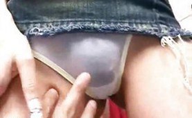 Hairy asian pussy fingered