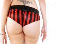 Sexy brunette showing her hot assets