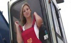 Carol strips on some heavy machinery 