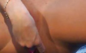 Sammie playing with herself in a hot tub