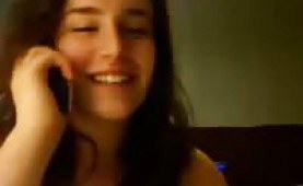 Amateur teen shows her body on webcam