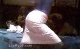 Nice Body On This Skirt Wearing And Stripping Gf 