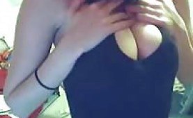 Sweet Krissy teasing on the webcam