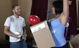 Guy gets a real hot birthday surprise