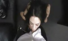 Amateur Amber sucking a big cock