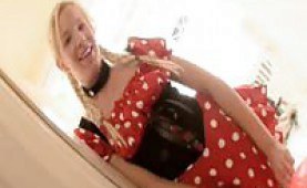 Cute teen Eden is dressed up for halloween