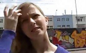 Cute teen sucks and fucks in public