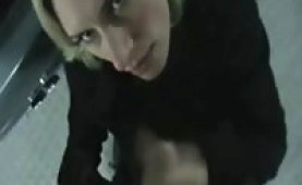 Blonde amateur fucked in the parking