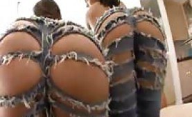 Two big assed pornstars getting their holes filled