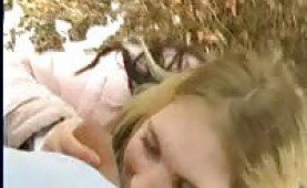 German amateur couple having sex in the snow