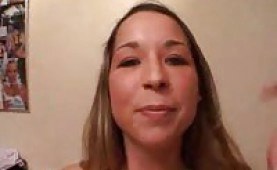 Amateur filmed during a blowjob audition