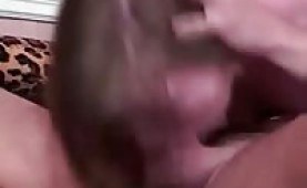 Aurora Snow deepthroating a hard dick