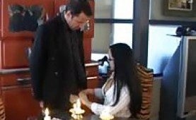 Horny brunette wants to get fucked by her new boss