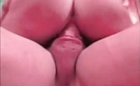 Blonde in bikini doing a hard dick