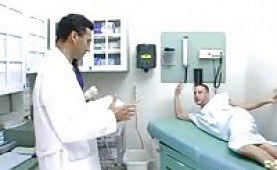 Busty doctor fullfills her own needs