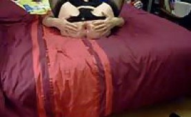 Tranny playing with toys