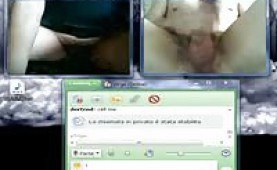 Fingering and jerking on a webcam