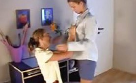 Sapphic teens Petra and Sharon