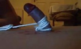 Mistress punishes a gloryhole cock