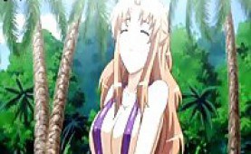 Sweet anime brunette with big boobs