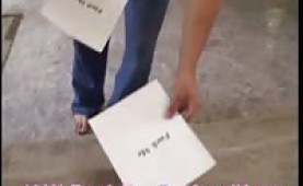 Sexy blonde teen gets her ass toyed