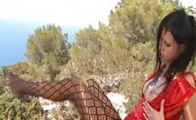 Horny babe playing with herself