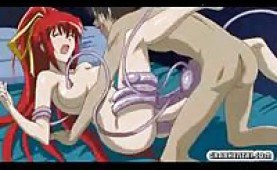 Anime schoolgirl gets squeezed tits