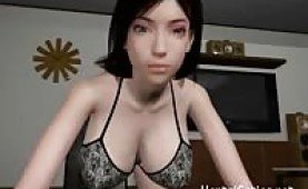 Busty hottie fucked by giant alien