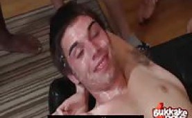 Cum facialized teen gay is celebrating his birthday