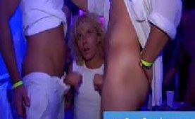 An all male gangbang in the disco