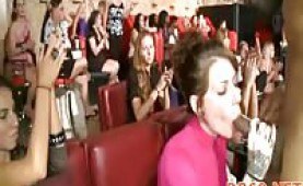 Guy sucked by a lot of girls