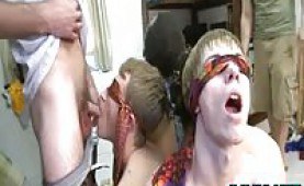 Guys shooting their loads of warm cum on willing twinks