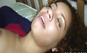 This teenie college girl loves a warm load