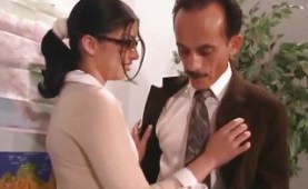 Stunning teen fucks her teacher in the classroom