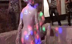 Gorgeous chicks love mud wrestling