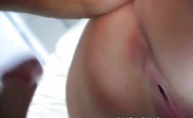 Busty blonde amateur gets banged pov style