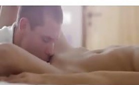 Hot couple in erotic sex action