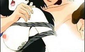 Anime babe bondaged and fucked