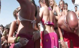 Party chicks going wild outdoor