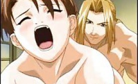 Hentai chick with huge boobs fucked by a monster