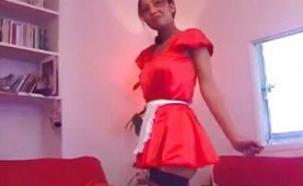 Ebony maid gets fucked