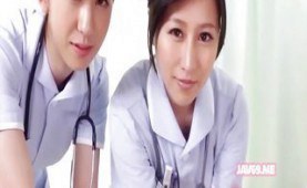 Nurses jerking off a patient's cock