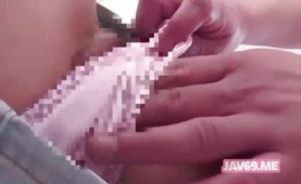 Japanese girl fingered and licked