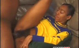 Black Cheerleader Take BBC In Her Cave