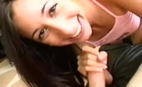 Brunette Gets A Great Cumshot