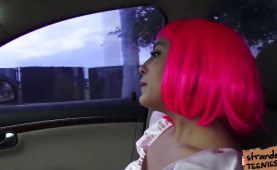 Cosplayer teen Natalia Monroe rides and gets fucked a stranger