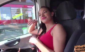 Teen Felicia hitch hikes and she gives sex reward to a passerby