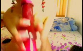 Blonde Chick Fooling Around With Her Dildo