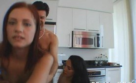 Red head and brunette wild orgy