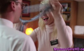 Blonde mormon gets fuck hard